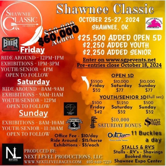 Shawnee Classic Oct 25-27